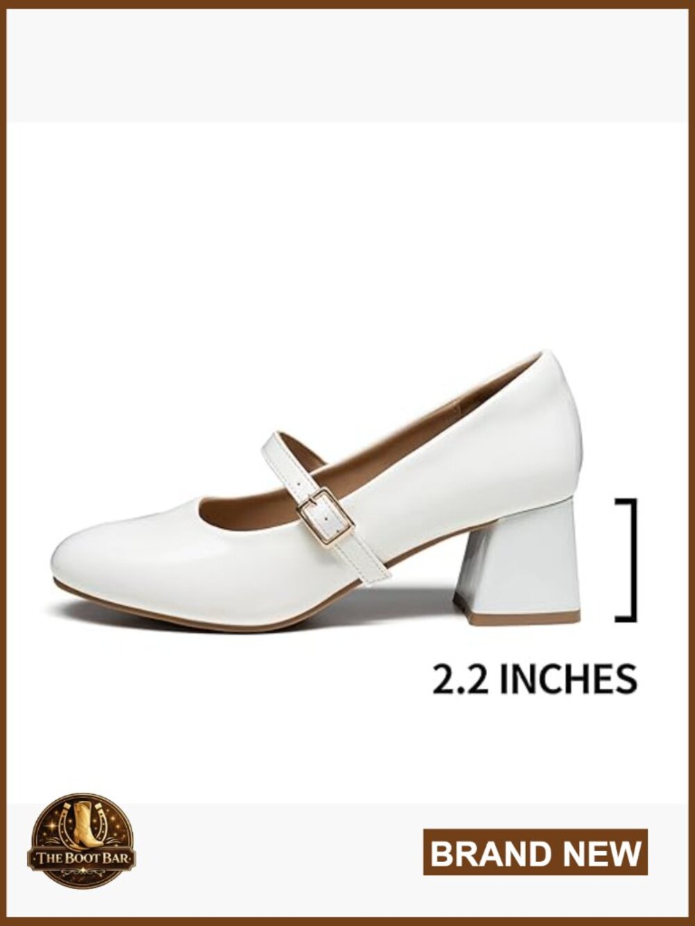 Chunky Mary Jane Pumps with Block Heel and Adjustable Strap - Picture 6 of 7